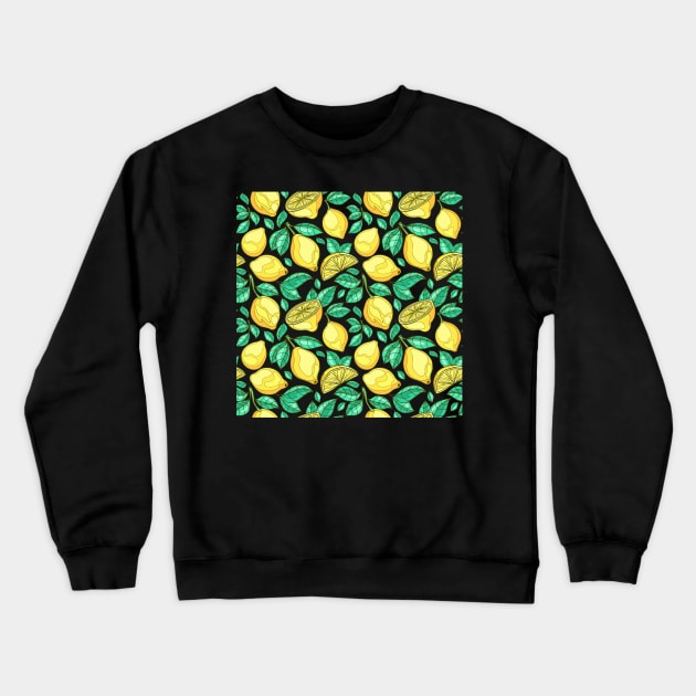 Lemon, Lime Crewneck Sweatshirt by faiqawaheed